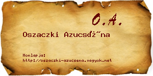 Oszaczki Azucséna névjegykártya